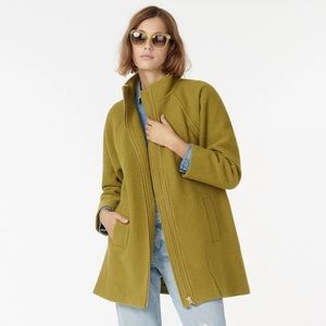 J. Crew Coat Boiled Wool Blond Olive XS NWT